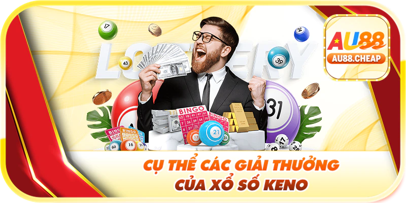 Cụ thể các giải thưởng của xổ số keno 